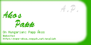 akos papp business card